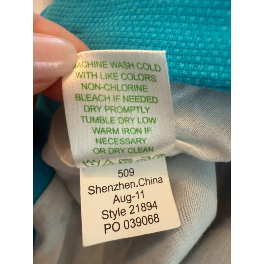 Lilly Pulitzer NWT | turquoise Roslyn mini skirt orange coral detail | size 4 - Picture 7 of 7